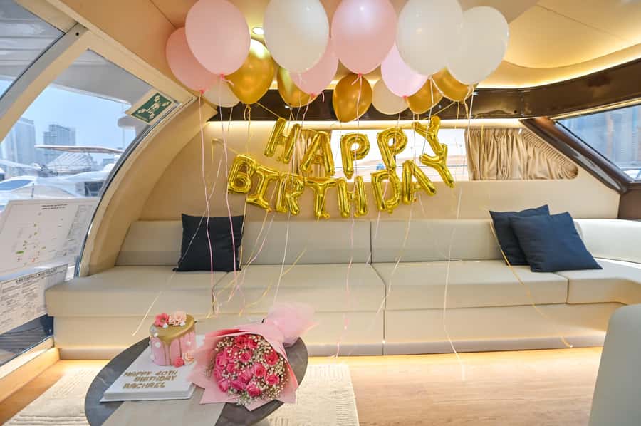 2 Hour Birthday Celebration on a Yacht in Dubai - What’s included on board (and what you’ll likely want to add yourself)