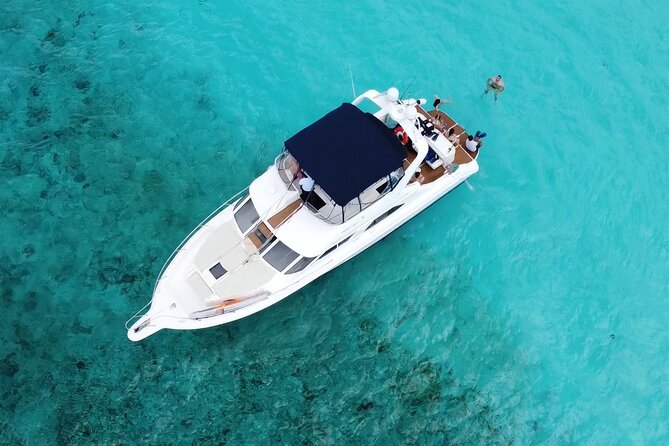 4 hours snorkel & beach tour - Private Yacht 47 ft - Two routes: coral reef with a cenote-and-beach feel, or a calm cove sandbar day