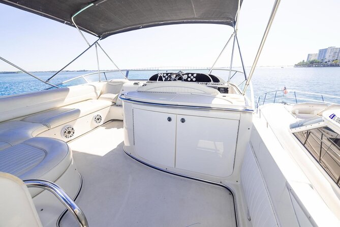50ft Miller Blue | Miami Yacht Rental | 3 to 6 Hours | 13 Ppl - Stop 2: Miami Marine Stadium for waterfront event energy
