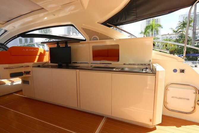 52' Azimut Yacht Charter - Miami Marine Stadium: Scenic Views and Nixon-Era Connections