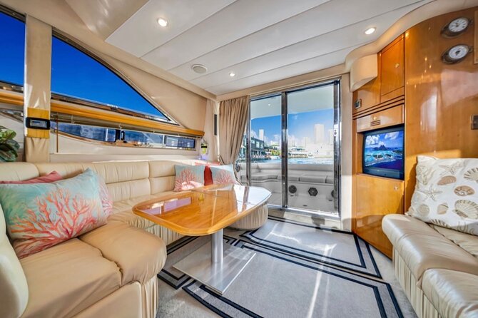 55ft + FREE HOUR Miami Yacht Rental 3 to 6 Hours 13 People - Biscayne Bay Time: More Views, Less Stress