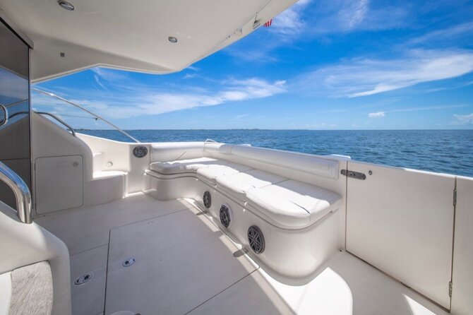55ft + FREE HOUR Miami Yacht Rental 3 to 6 Hours 13 People - Miami Marine Stadium: Waterfront Views and Live-Event Energy