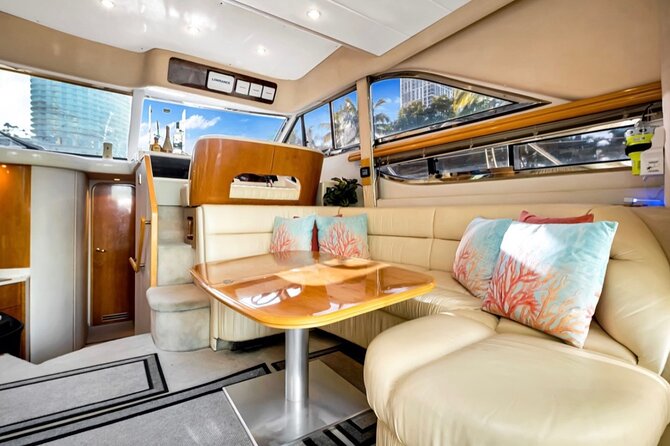 55ft + FREE HOUR Miami Yacht Rental 3 to 6 Hours 13 People - Passing Brickell Avenue Bridge (About 30 Minutes)