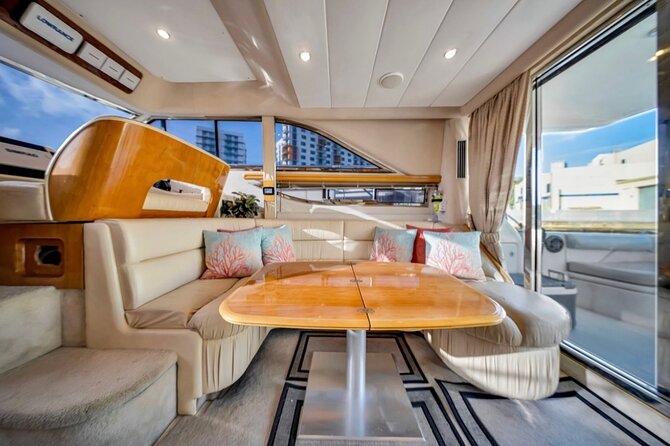 55ft + FREE HOUR Miami Yacht Rental 3 to 6 Hours 13 People - What’s Included Onboard: Small Comforts That Add Up