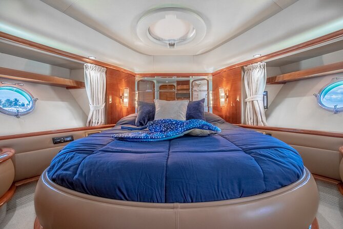 62' Azimut Yacht Charter - Miami Marine Stadium: skyline angles with a sports venue vibe