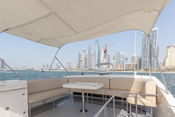 Affordable Yacht Rental Viktoriia from Dubai Marina - Onboard comfort and service: attentive staff and a clean yacht