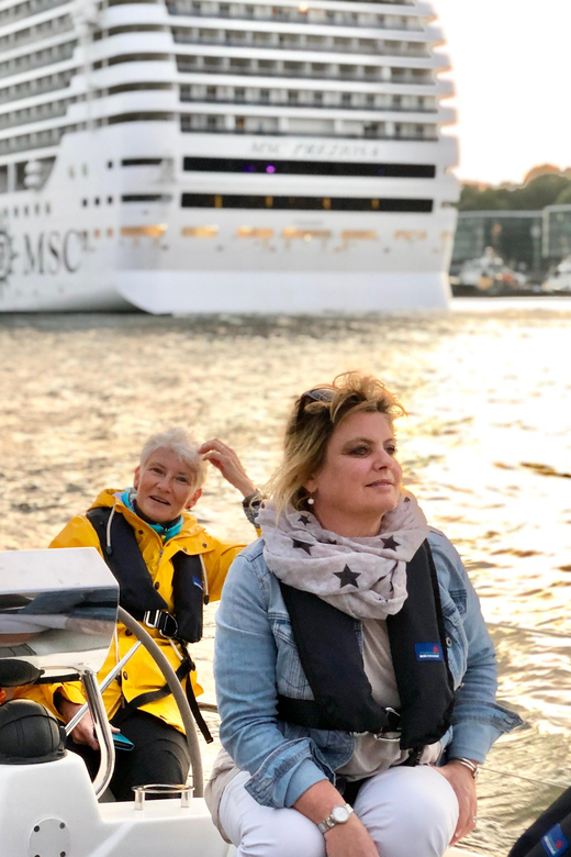 "After Work" - Sailing-Yacht Cruising Event, Hamburg/Elbe - The route’s named landmarks: Övelgönne, Der Alte Schwede, Teufelsbrück, Airbus