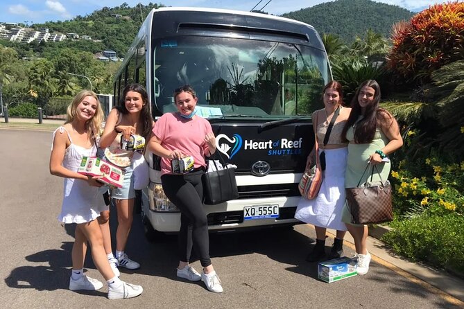 Airport Transfer to Shute Harbour / Renta Yacht / Freedom Shores - Inside the shuttle: air-con, luggage trailer, and what you’re paying for