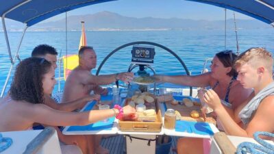 Always private 4 hour - Sail- dolphin Yacht Charter-paddle - Private sail yacht charter from Estepona: what you control with your skipper