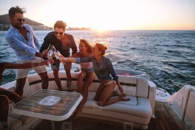 Cabo Arch Sunset Yacht Tour - Dinner & Drinks — Up to 18 Guests - Meeting at C Dock and timing your sunset window