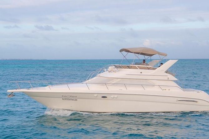 Cancun Yacht Tour - SEARAY YACHT 46 FT GREAT FOR SUNSET 15 PEOPLE MAX 25P9 - A 46-Foot Sea Ray with a flat-rate private price