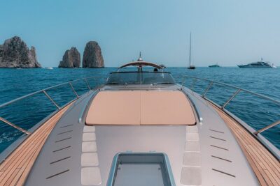 Capri private luxury yacht cruise from sorrento on Riva rivale 52 - The Sorrento-to-Capri route: Queen Giovanna Baths and the coastline warm-up
