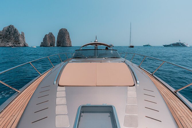 Capri private luxury yacht cruise from sorrento on Riva rivale 52 - The Sorrento-to-Capri route: Queen Giovanna Baths and the coastline warm-up