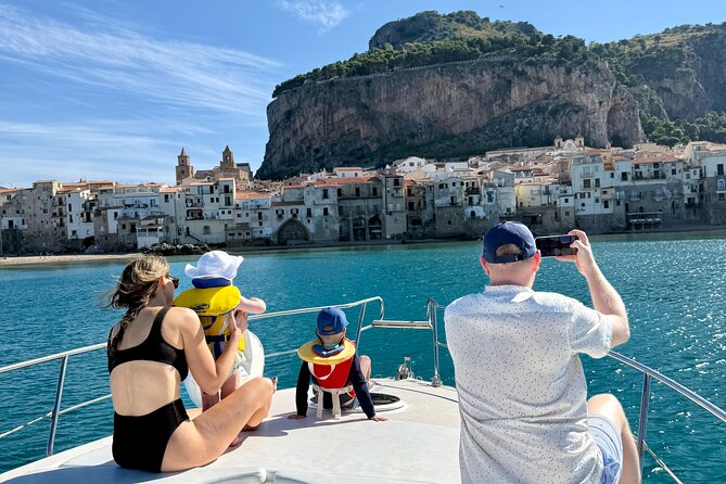 Cefalù: Private Mini Yacht Tour with Aperitif and Snorkeling - Spiaggia Caldura: Rocks, Greenery, and a Photo You Can Swim Into