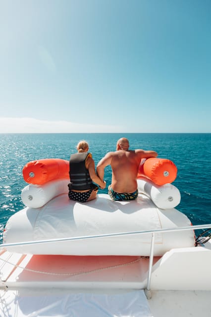 Costa Adeje: Private Yacht Trip with Watersports and Slides - The 3.5-hour route: from cruise time near Los Cristianos to PalmMar and Playa de las Vistas