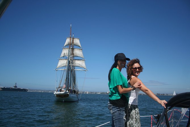 Daytime Sailing Along San Diego's Skyline - USS Midway from the water: the sightseeing anchor