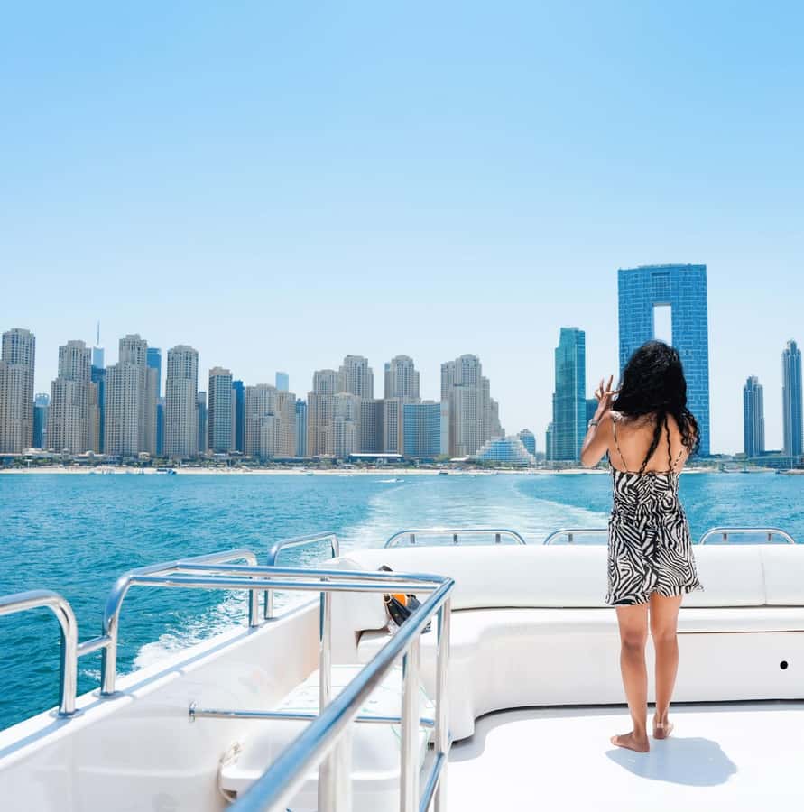 Dubai: Instagrammable Yacht Tour with Drinks & Ain/JBR Views - Why Dubai Marina from a yacht feels like a cheat code