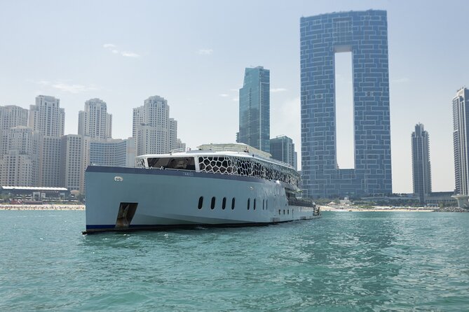 Dubai: Lotus Mega Yacht 3-Hours Dinner Cruise Tour - Ain Dubai on Blue Waters: a built-in nighttime photo stop