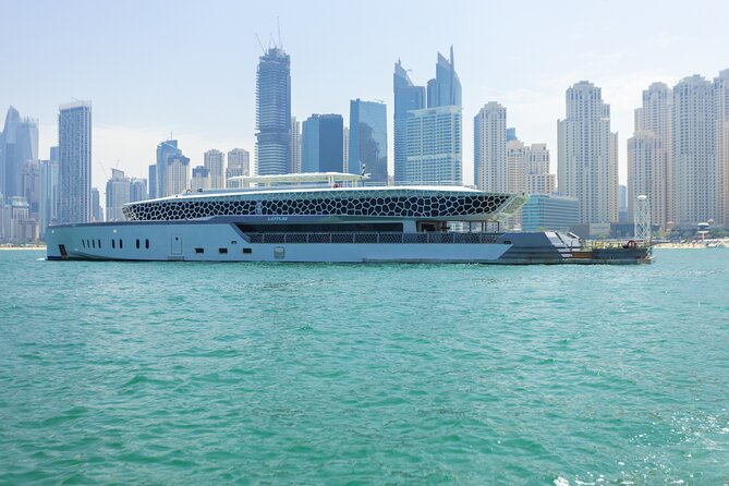 Dubai: Lotus Mega Yacht 3-Hours Dinner Cruise Tour - Your dinner plan: international buffet, live cooking, and BBQ
