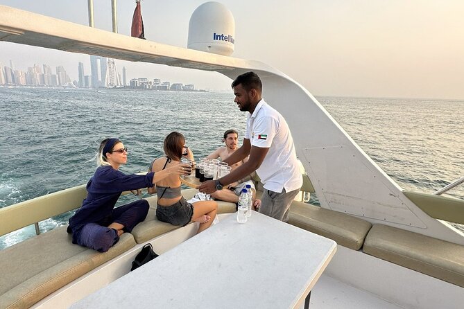 Dubai Marina 2 Hour Sunset Yacht Tour with Alcoholic Drinks - Ain Dubai and Bluewaters Island: best shot timing for the Ferris wheel