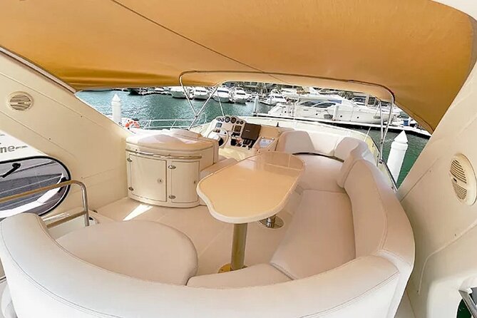 Dubai Private Luxury Yacht Tour with Fishing Facilities - Dubai Marina yacht time, priced for a group