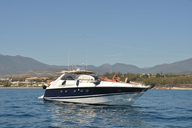 Enjoy the Marbella Coast on the Sunseeker 63 Predator Yacht - Entering Marbella Bay on a Sunseeker 63 Predator