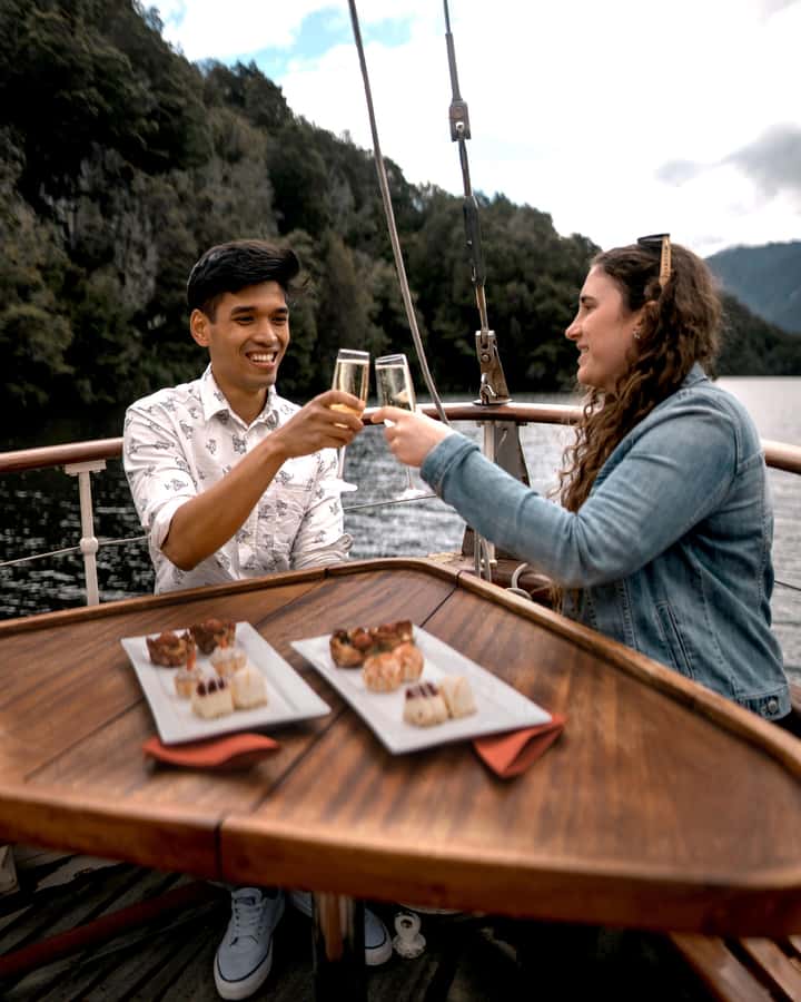 Evening Champagne Cruise on Historic 1935 Motor Yacht. - Helping at the Helm: Steering and Sailing Faith