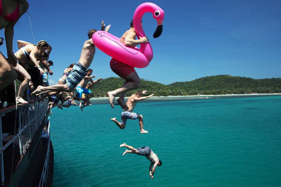 From Koh Samui: Half-Day Private Yacht Charter - Pig Island (Ko Mat Sum): the moment most people remember