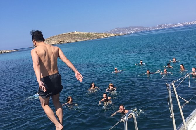 Full Day Private Yacht Cruise in Mykonos on a Ferretti Altura 52s - Food, Drinks, Towels, and the Fuel Hour That Make It Easier