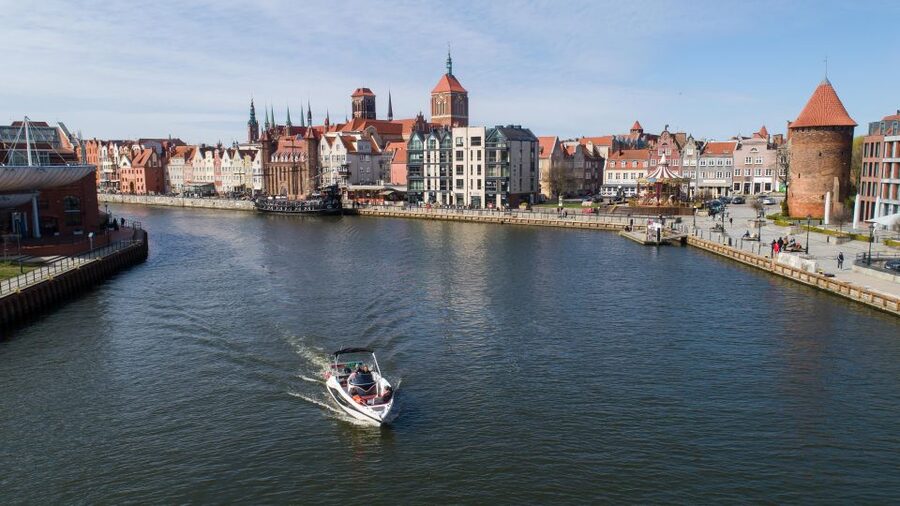 Gdańsk: Motlawa River Yacht Cruise - Motława River Views From an Open Motor Yacht