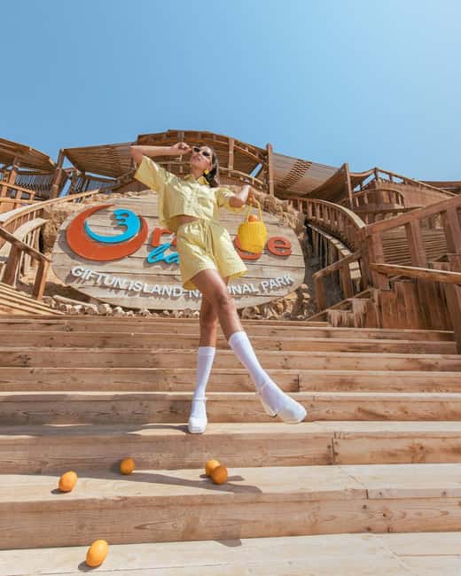 Hurghada: Yacht Trip 2 islands, Diving & Snorkeling W Lunch - Orange Island Beach Time: Pretty Sand With a Crowd Reality