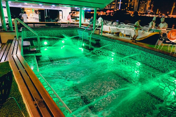 Lotus Mega Yacht Luxury Cruise with Live DJ, Dinner & Transfers - Price and value: is $120 a fair deal for dinner + views?