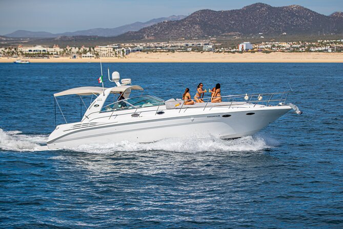 Luxury 42' Yacht Tour in Cabo for Snorkeling and Sunset - Meeting at F Dock, then easing into the safety briefing