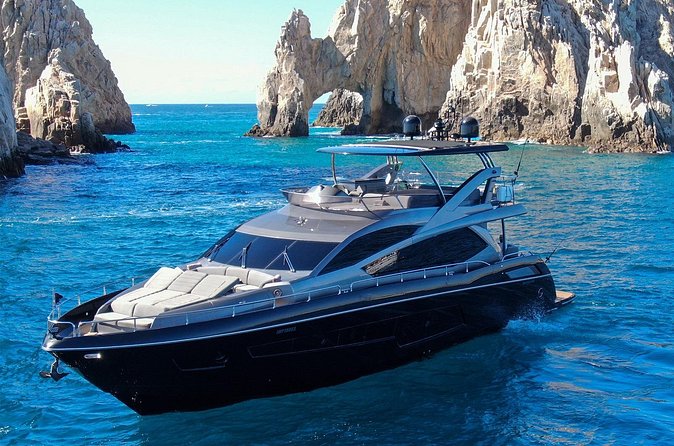 Luxury Black Yacht in Cabo - Stop 2: El Arco photo stop plus sea lions and rock formations