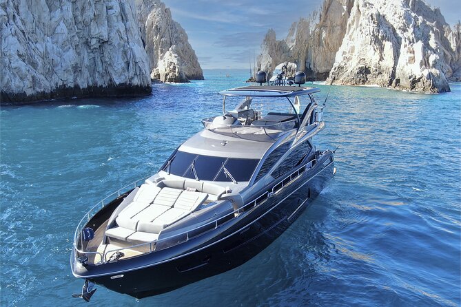 Luxury Black Yacht in Cabo - Stop 4: Medano Beach drinks, food, and more water toys