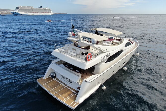 Luxury Yacht Charter in Cabo San Lucas - Ferretti 88ft. - Food and Drinks: Unlimited Premium Open Bar Plus a 3-Course Dinner