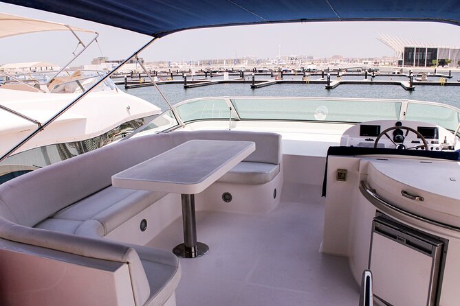 Luxury Yacht Dubai - Book 56 ft Yacht Cruise up to 24 people - Atlantis The Palm and Palm Lagoon: man-made Dubai, seen correctly