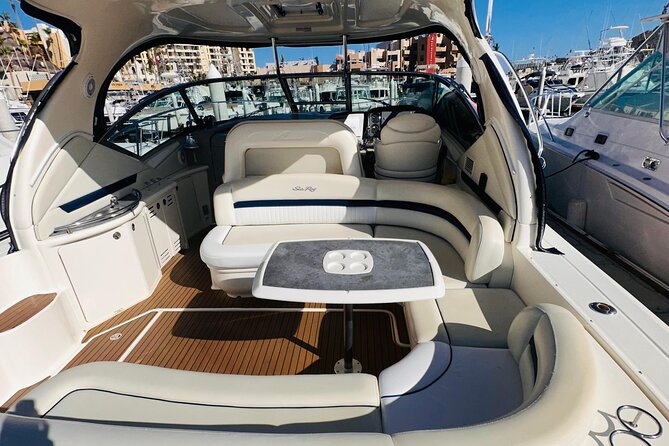 Luxury Yacht Tour in Los Cabos 45FT SeaRay Sundancer - What’s Included on Board (and What You’ll Want to Bring)