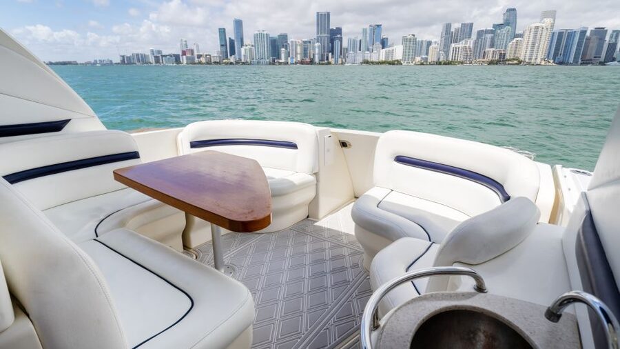 Miami: Private Yacht Cruise with Champagne - The boat setup: Sundancer yachts and a small-group vibe