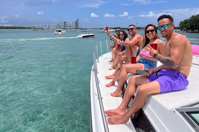 Miami Yacht Party – Discover Secret Spots w/ Captain & Drinks - Private Yacht Party Vibe: Music, Drinks, and a Group That Actually Can Talk