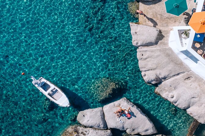 ❖ Milos: Small Group Yacht Tour—Kleftiko Sarakiniko Poliegos - Gerakas: the final swim anchor that brings the day home