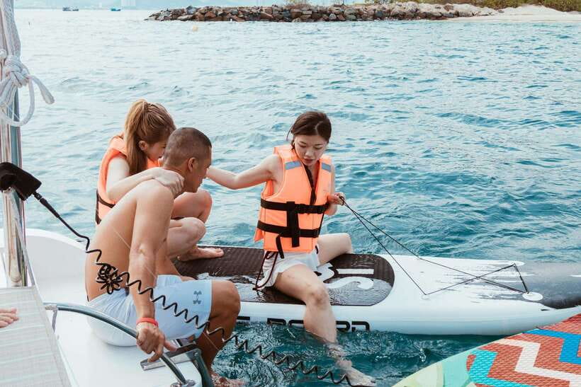 Nha Trang: VIP YACHT TOUR ( BBQ, Water activities) - Ninh Van Bay Activities: SUP, Snorkeling, Swimming, and Slide Time