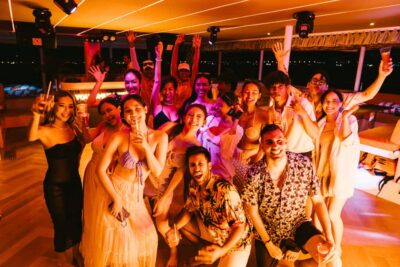 Pattaya: 3-Island Hopping Sunset Yacht & Buffet with Live DJ - The open-water part: cruising between Koh Phai and Koh Rin
