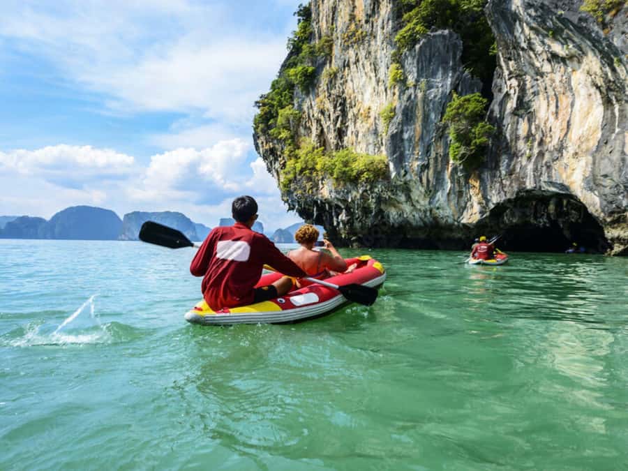 Phuket: James Bond Island Canoeing & Sunset Yacht Dinner - Hong Island canoeing: caves and lagoons with expert guidance