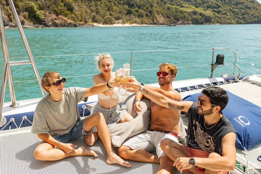 Phuket: Racha & Coral Island Day Trip by OMBRE Yacht - Getting on the Ombre Yacht: What the First Hour Sets Up