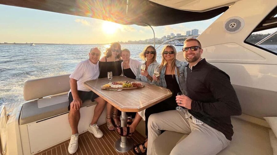 Porto: Luxury 6 Bridges Yacht Cruise with Wine & Snacks - Freixo Marina pickup and settling into the yacht