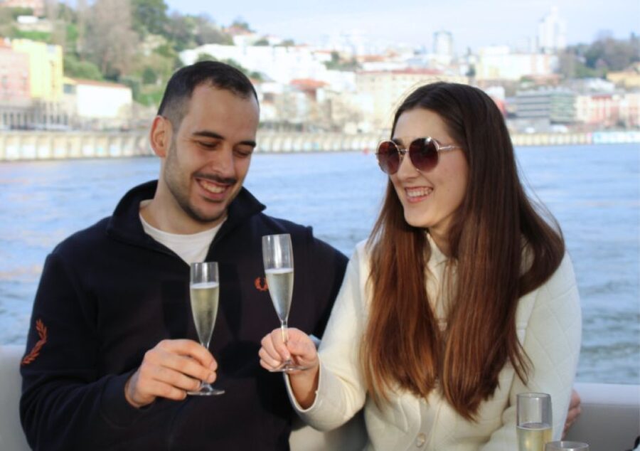 Porto: Private Yacht Cruise with Local Wines & Snacks - Food and wine on board: Vinho Verde, Porto wine, and regional tastings