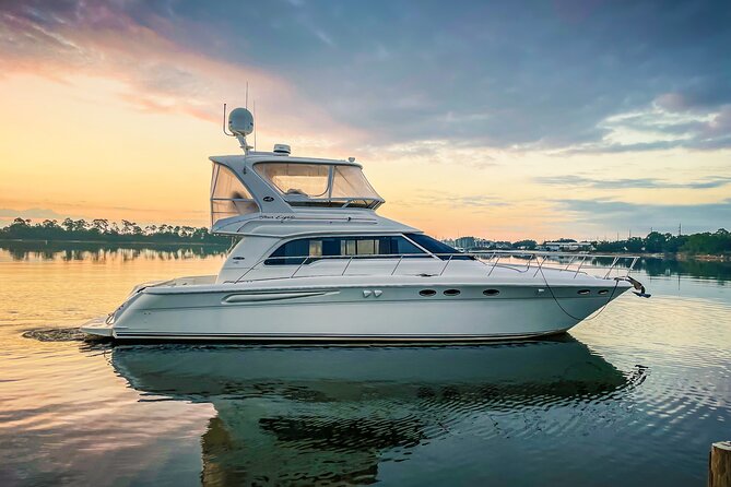 Private 3 Hour Sunset Cruise On A 50' Luxury Yacht With Captain - The itinerary: Lighthouse views, then cruising close to Fort Pickens