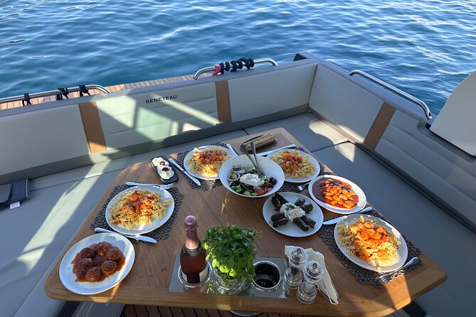 Private Caldera Cruise with Motor Yacht in Santorini - Thirassia Cliffs and the Best Meal Timing Moment