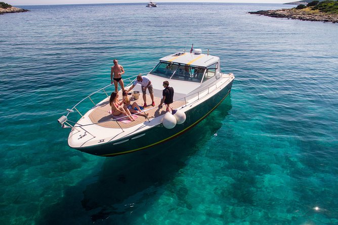 Private custom Blue & Green Cave tour with yacht from Hvar town - Budikovac Island: a calmer island stop for swimming and sun time